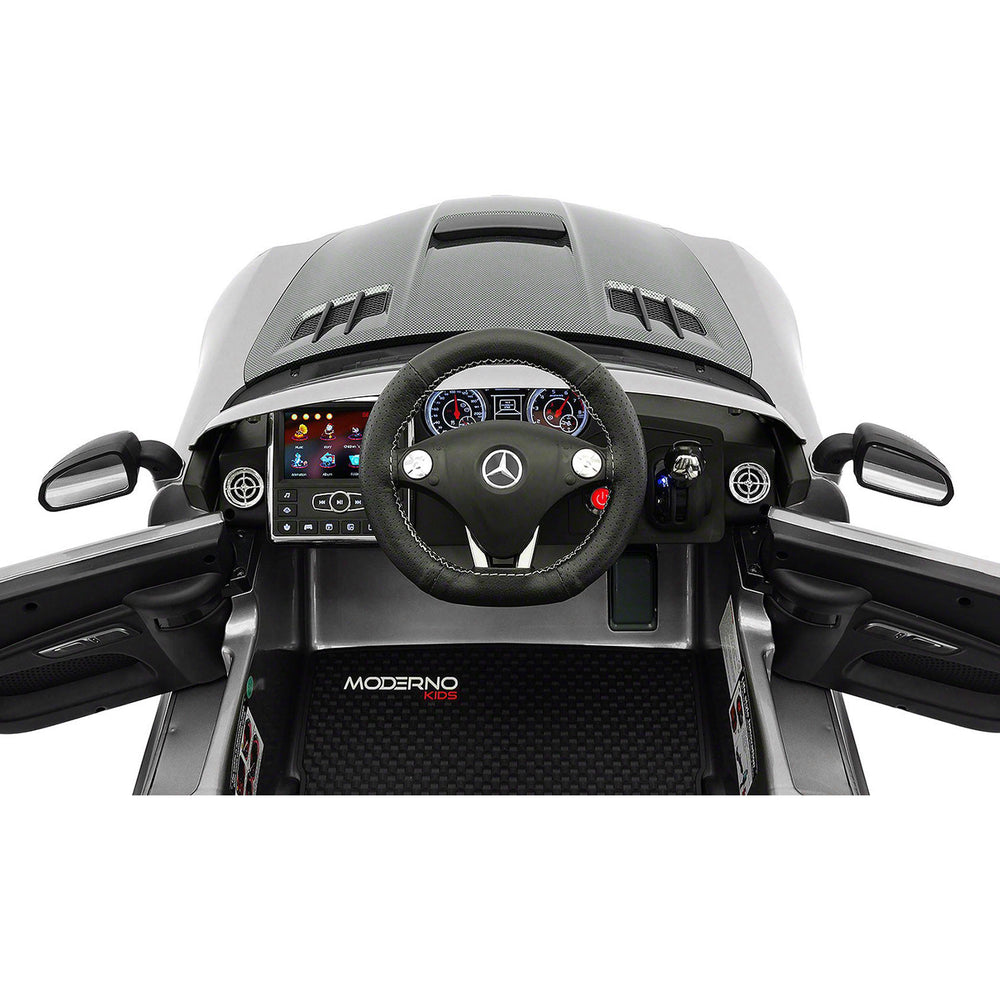 Moderno Kids Mercedes SLS AMG Final Edition 12V Kids Ride-On Car with Parental Remote | Gray Metallic