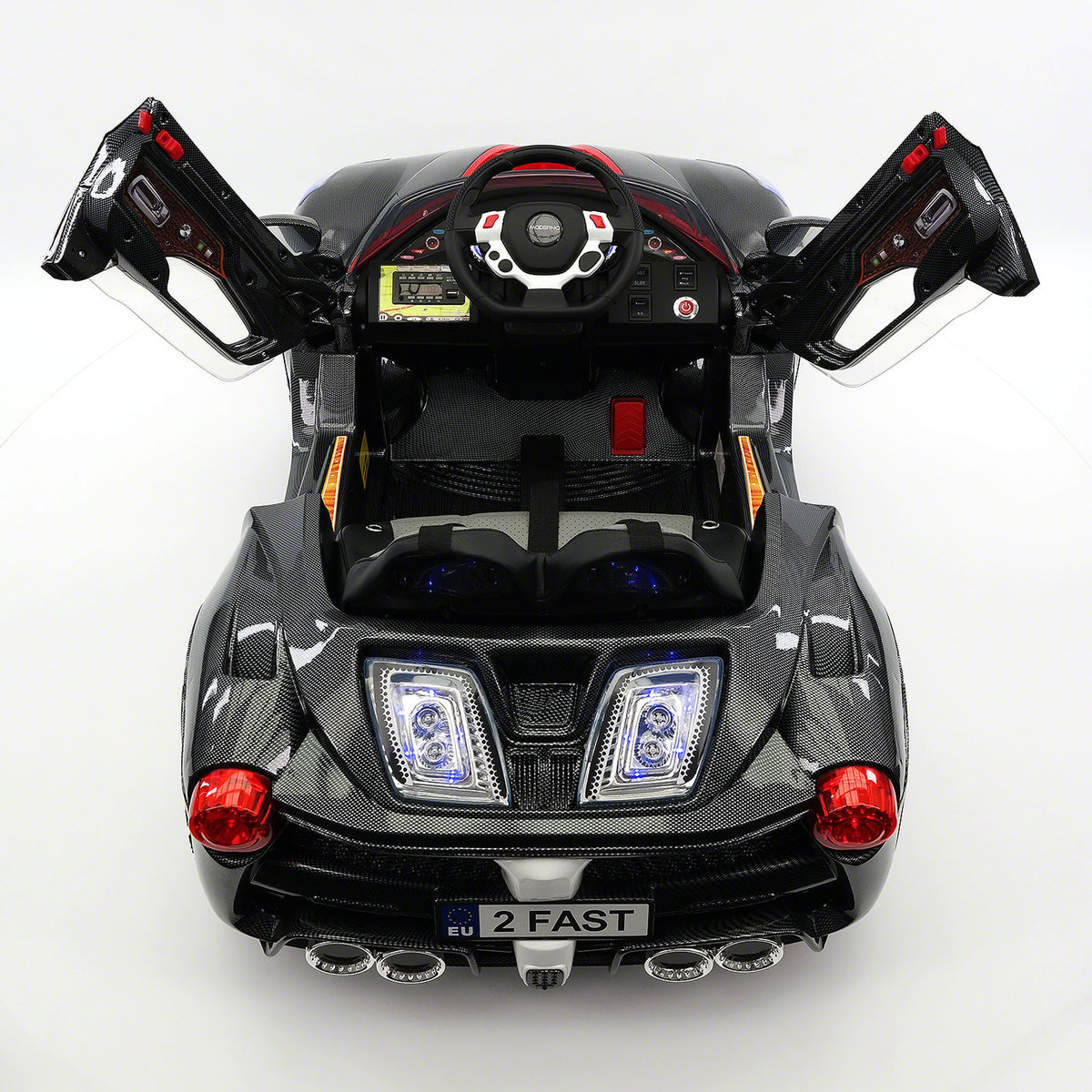 Moderno Kids Spider GT Kids 12V Ride-On Car with R/C Parental Remote | Carbon Black