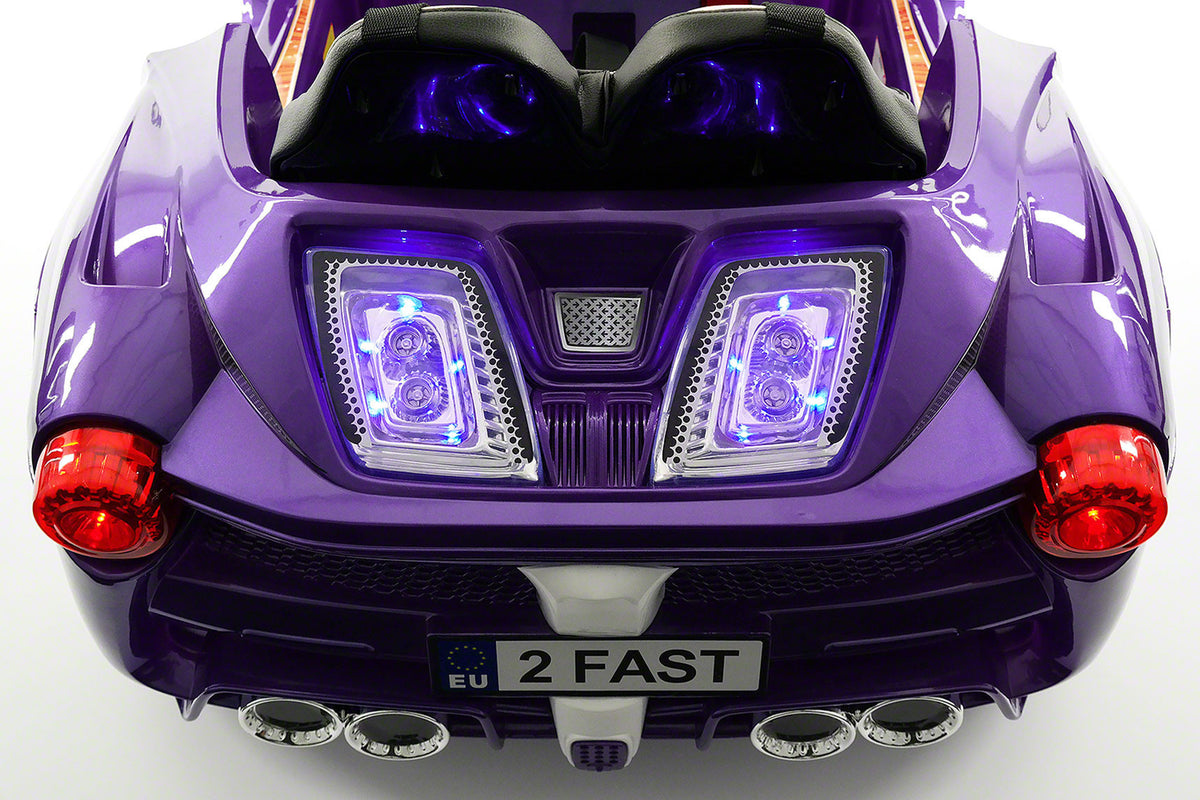 Moderno Kids Spider GT Kids 12V Ride-On Car with R/C Parental Remote | Purple