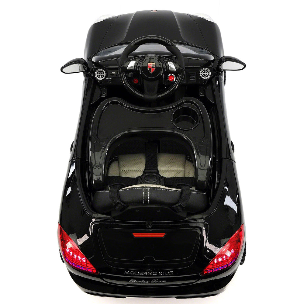 Moderno Kids Kiddie Roadster 12V Kids Electric Ride-On Car with R/C Parental Remote | Black Metallic