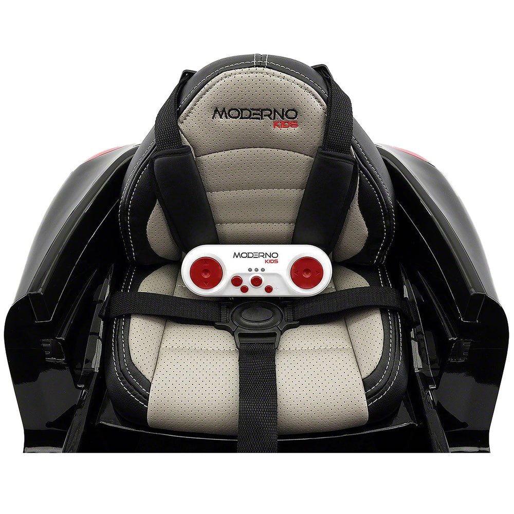 Moderno Kids Kiddie Roadster 12V Kids Electric Ride-On Car with R/C Parental Remote | Black Metallic