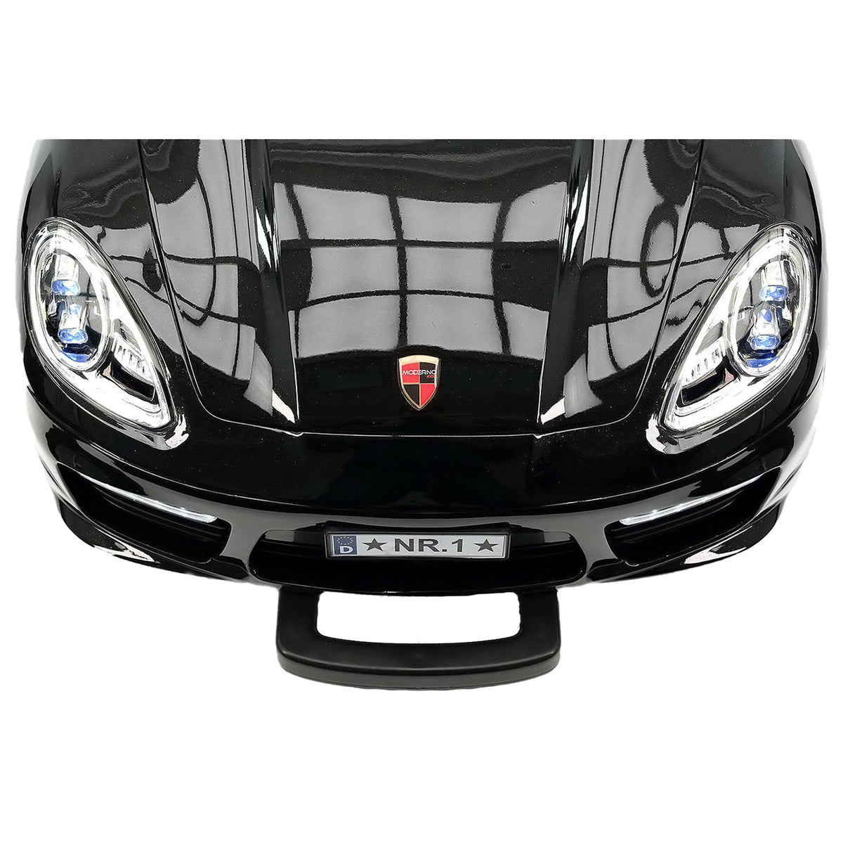 Moderno Kids Kiddie Roadster 12V Kids Electric Ride-On Car with R/C Parental Remote | Black Metallic