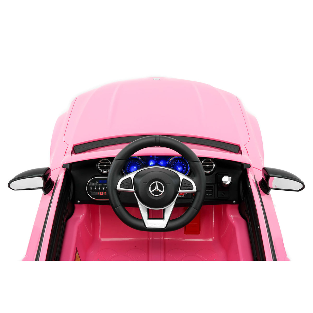 Moderno Kids Mercedes C63S 12V Kids Ride-On Car with R/C Parental Remote | Pink