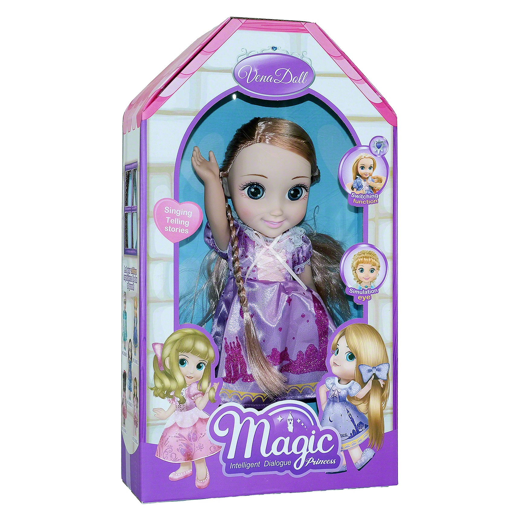 Magic Princess Talking Interactive Play Doll with Carrying Case and Accessories | Rose Gold Hair