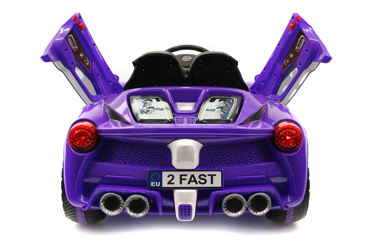 Moderno Kids Spider GT Kids 12V Ride-On Car with R/C Parental Remote | Purple