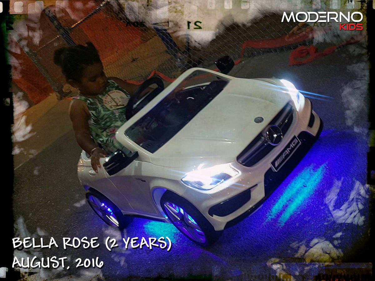 Moderno Kids Mercedes CLA45 12V Kids Ride-On Car with R/C Parental Remote | White