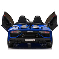 Moderno Kids Lamborghini Aventador SVJ 24V Kids Ride-On Car with R/C Parental Remote | Blue