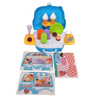 Moderno Kids 25PCS. Kids Pretend Ice Cream Playset with Stickers and Storage Van Case
