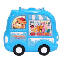 Moderno Kids 25PCS. Kids Pretend Ice Cream Playset with Stickers and Storage Van Case