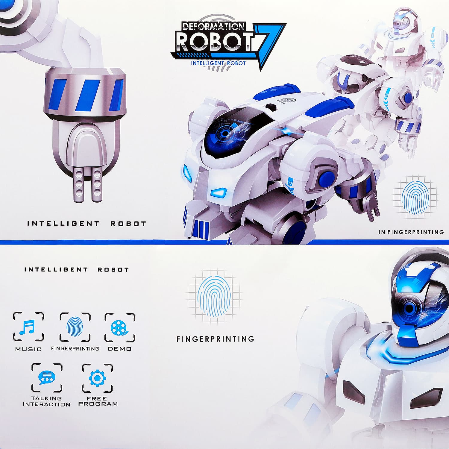 Moderno Kids Battery Operated Transforming Intelligent Robot With RC Remote Control