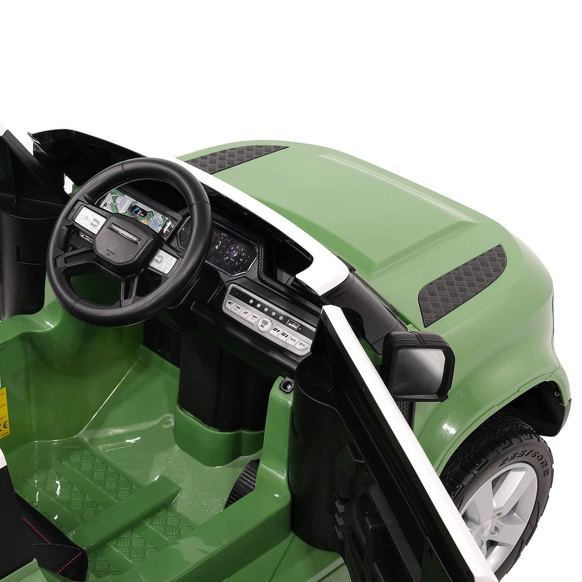 Moderno Kids Land Rover Defender 12V Kids Ride-On Car with R/C Parental Remote | Green