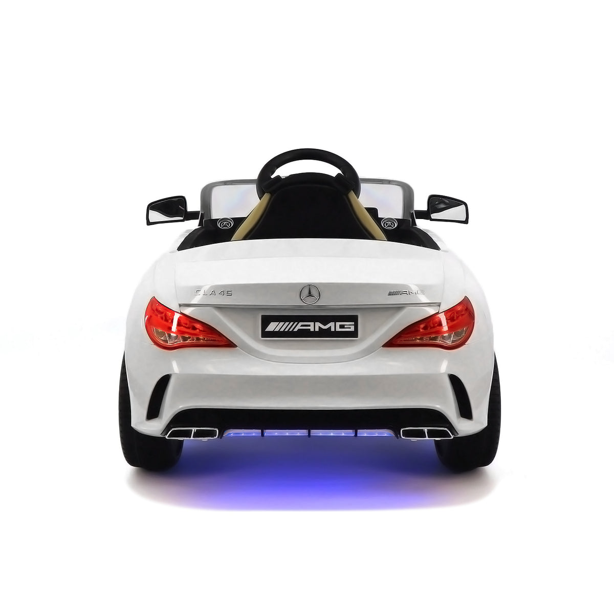 Moderno Kids Mercedes CLA45 12V Kids Ride-On Car with R/C Parental Remote | White