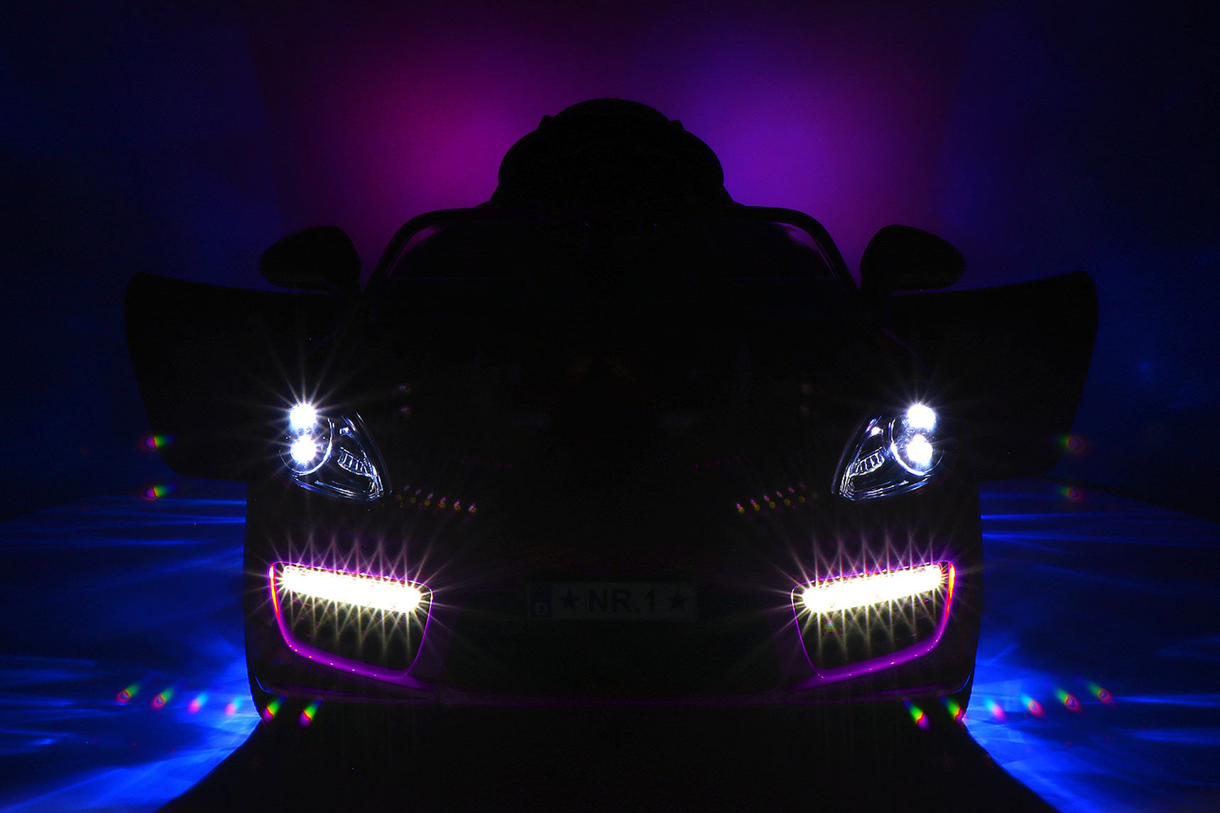 Moderno Kids Kiddie Roadster 12V Kids Electric Ride-On Car with R/C Parental Remote | Purple