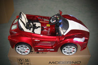 Moderno Kids Spider GT Kids 12V Ride-On Car with R/C Parental Remote | Cherry Red