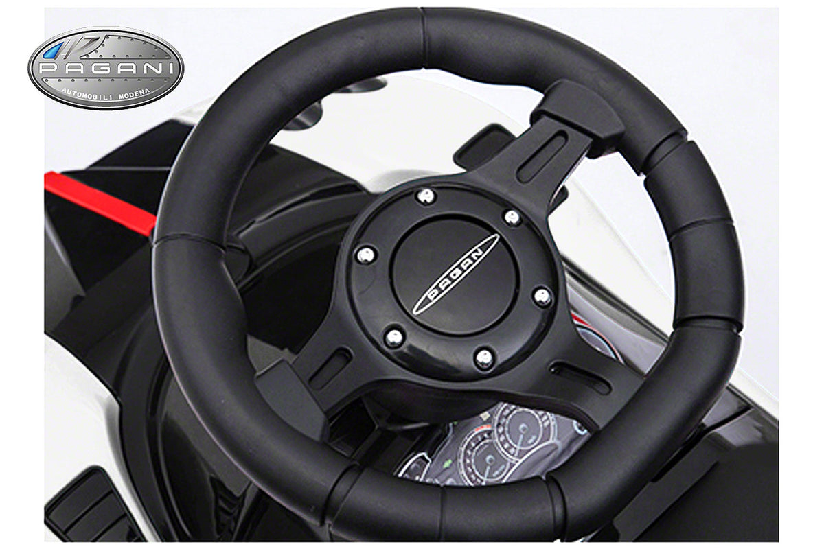 Moderno Kids Pagani Zonda Cinque Kids Convertible Ride On Push and Foot to Floor Car | White