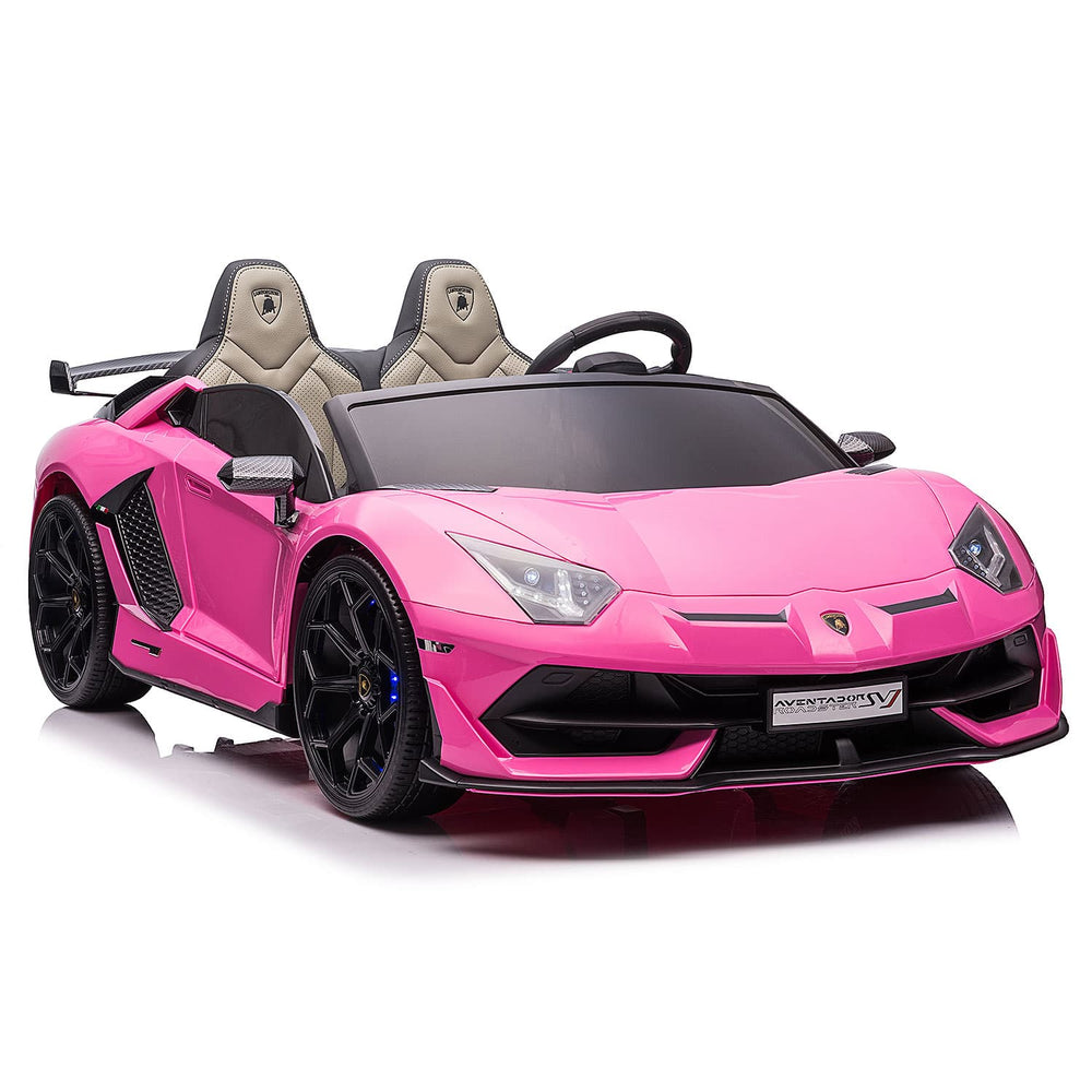 Moderno Kids Lamborghini Aventador SVJ 24V Kids Ride-On Car with R/C Parental Remote | Pink