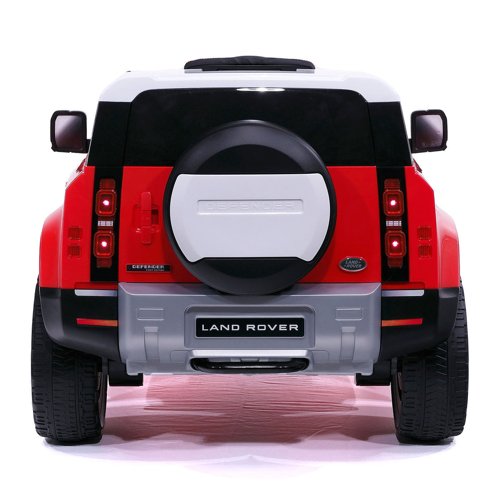 Moderno Kids Land Rover Defender 12V Kids Ride-On Car with R/C Parental Remote | Red