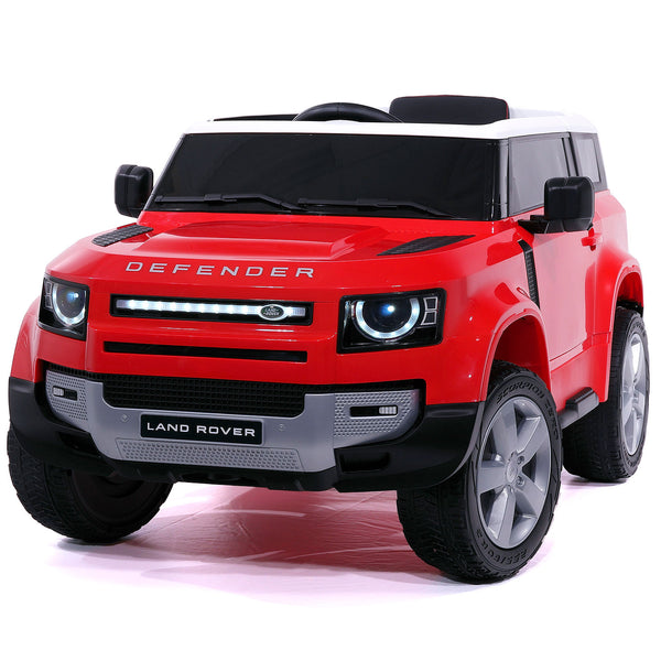 Moderno Kids Land Rover Defender 12V Kids Ride-On Car with R/C Parental Remote | Red