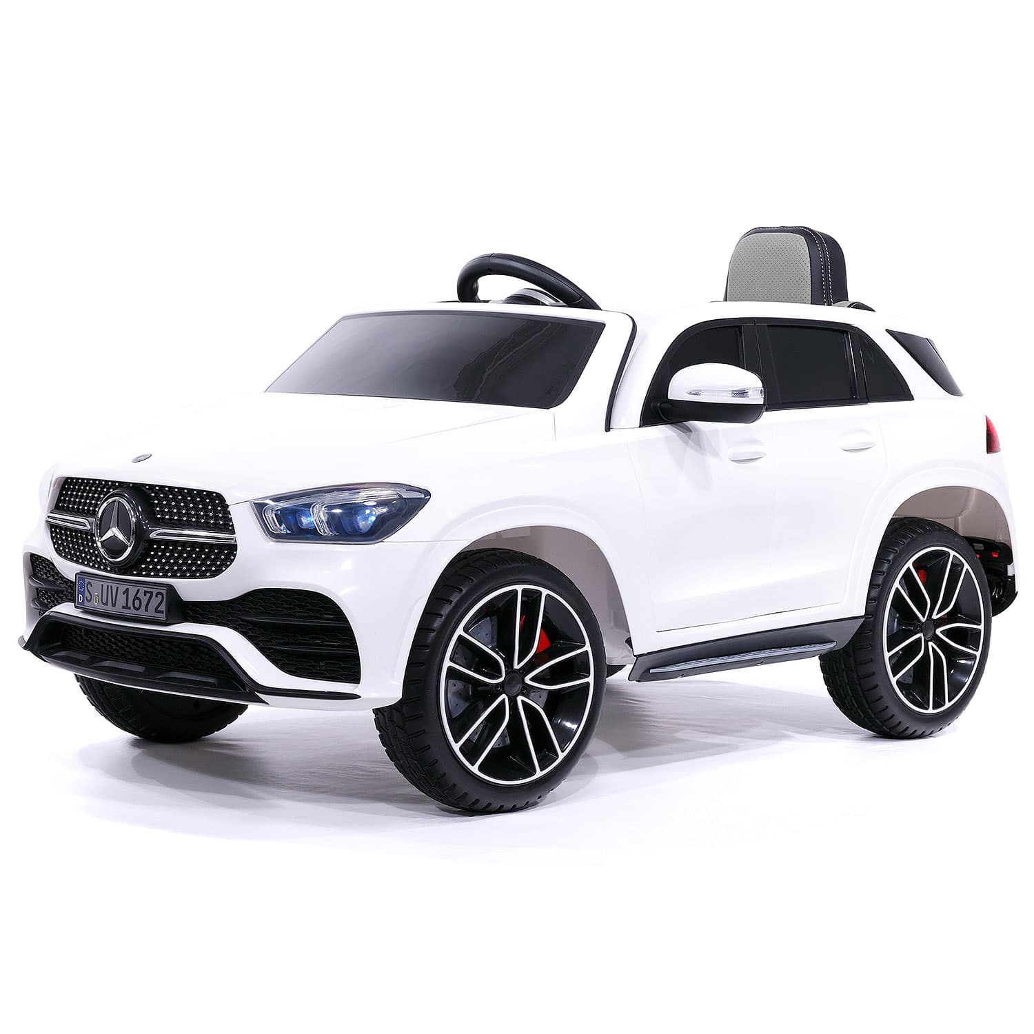Moderno Kids Mercedes GLE450 12V Kids Ride-On Car SUV with R/C Parental Remote | White