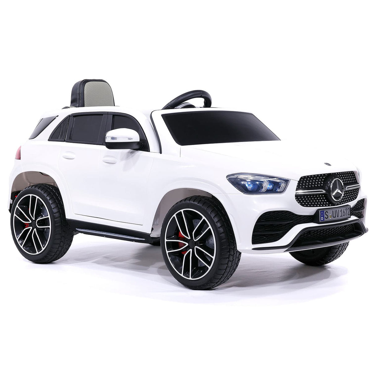 Moderno Kids Mercedes GLE450 12V Kids Ride-On Car SUV with R/C Parental Remote | White