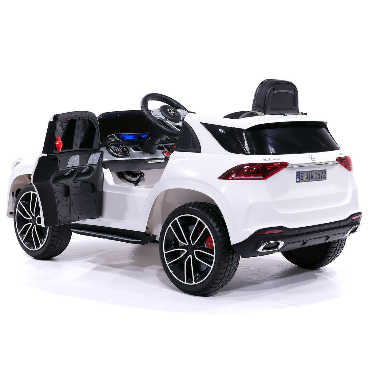 Moderno Kids Mercedes GLE450 12V Kids Ride-On Car SUV with R/C Parental Remote | White