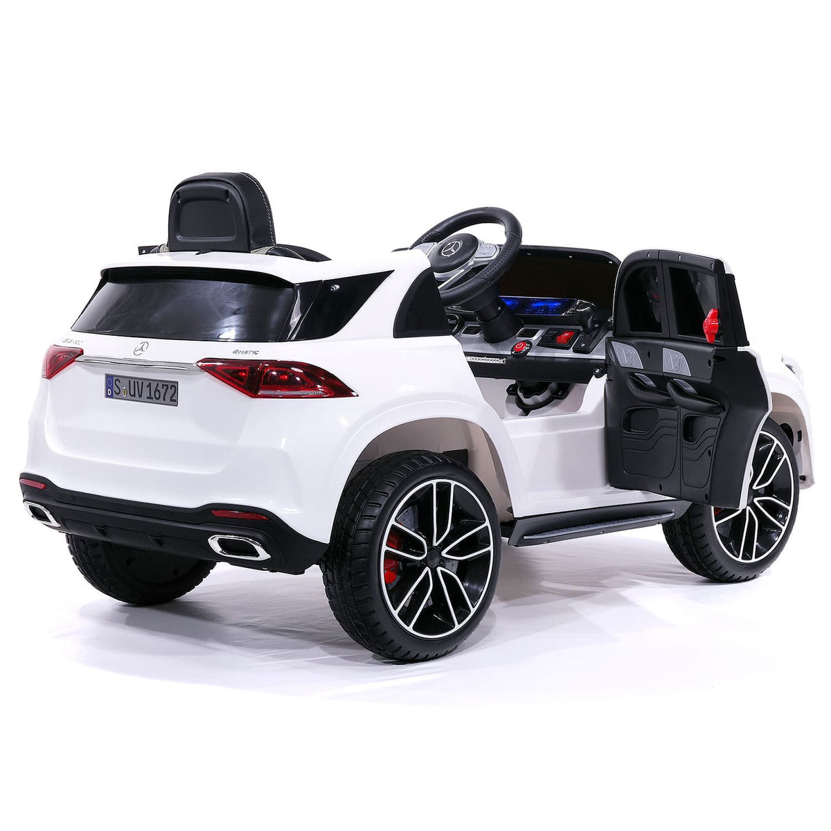 Moderno Kids Mercedes GLE450 12V Kids Ride-On Car SUV with R/C Parental Remote | White