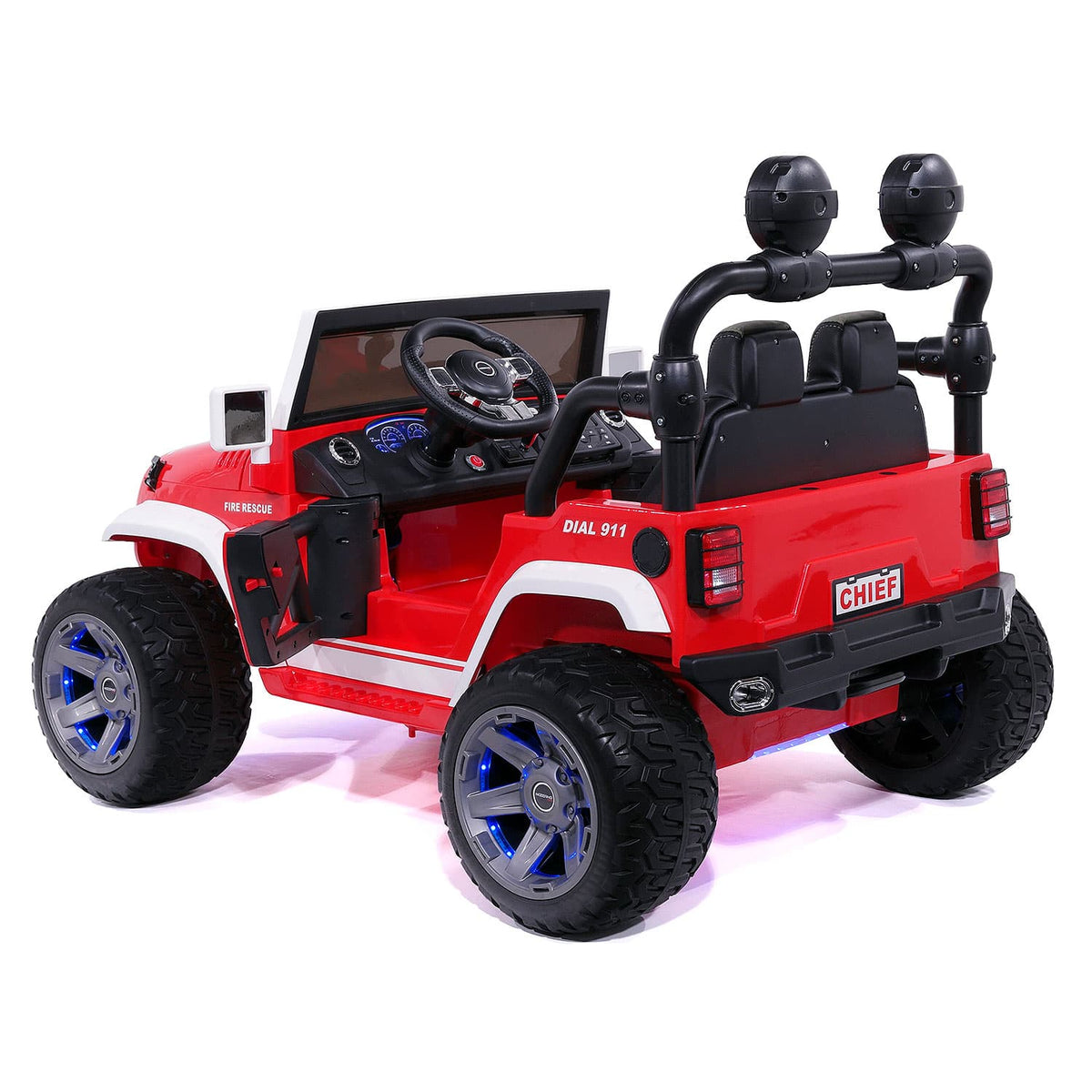 Moderno Kids Trail Explorer 12V Kids Ride-On Car Truck with R/C Parental Remote | Fire Rescue