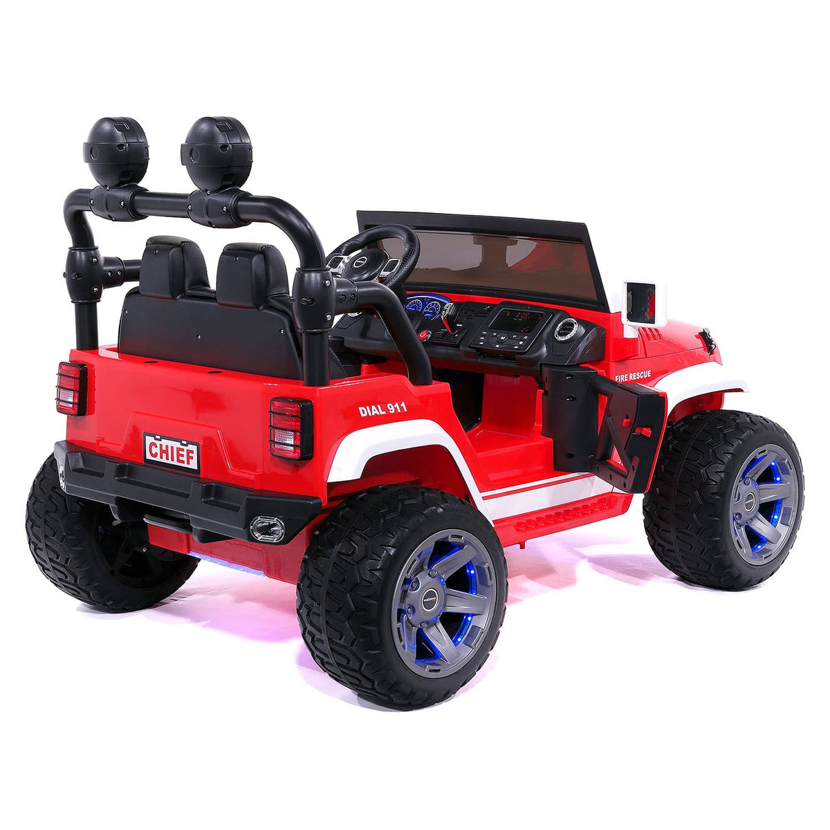 Moderno Kids Trail Explorer 12V Kids Ride-On Car Truck with R/C Parental Remote | Fire Rescue