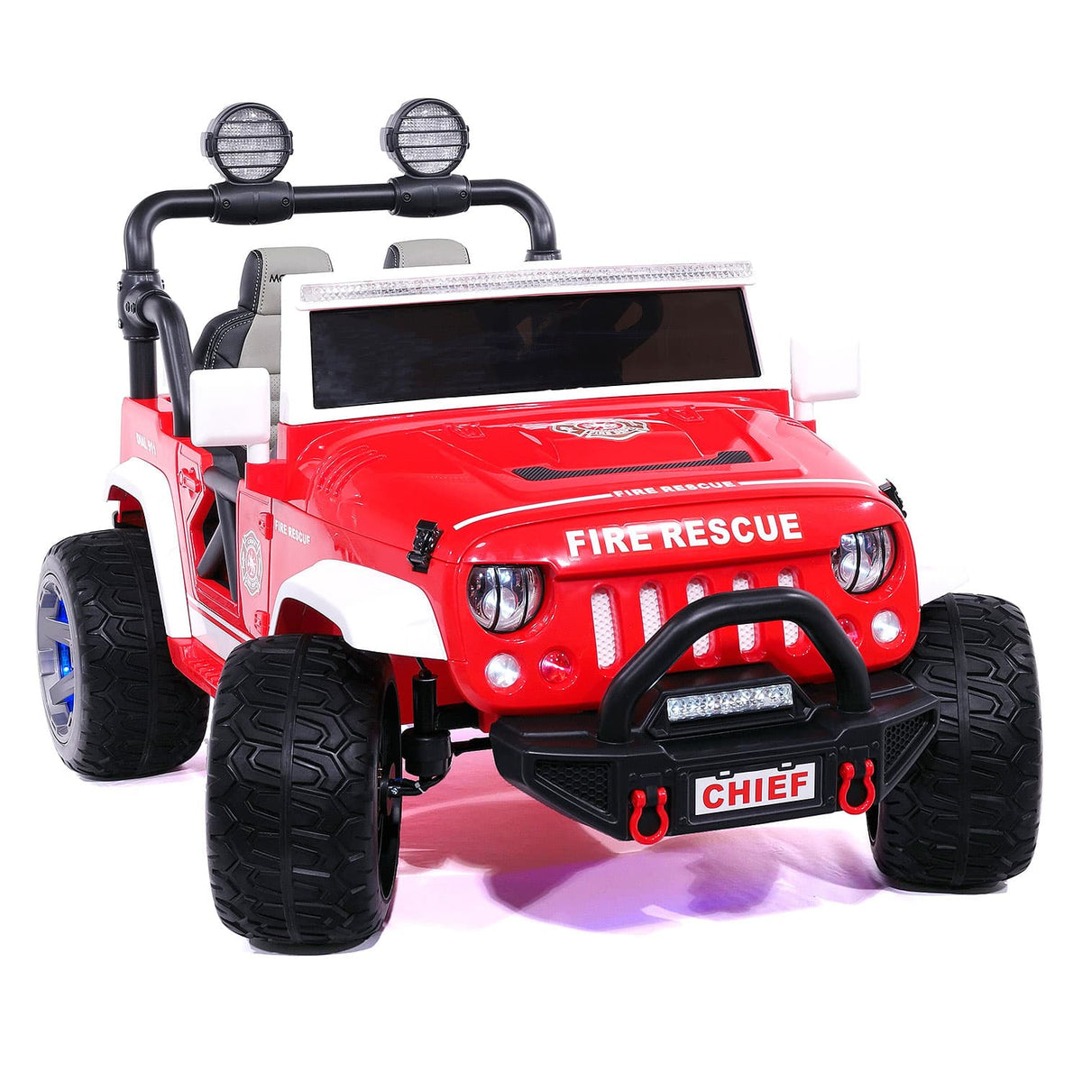 Moderno Kids Trail Explorer 12V Kids Ride-On Car Truck with R/C Parental Remote | Fire Rescue
