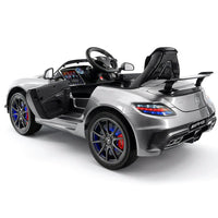 Moderno Kids Mercedes SLS AMG Final Edition 12V Kids Ride-On Car with Parental Remote | Gray Metallic