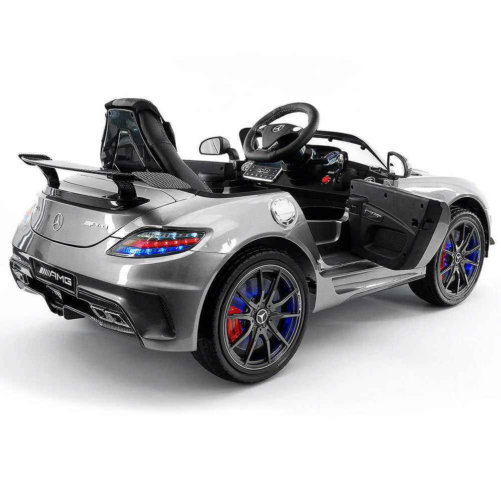 Moderno Kids Mercedes SLS AMG Final Edition 12V Kids Ride-On Car with Parental Remote | Gray Metallic