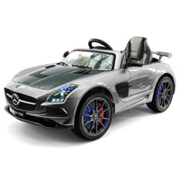 Moderno Kids Mercedes SLS AMG Final Edition 12V Kids Ride-On Car with Parental Remote | Gray Metallic