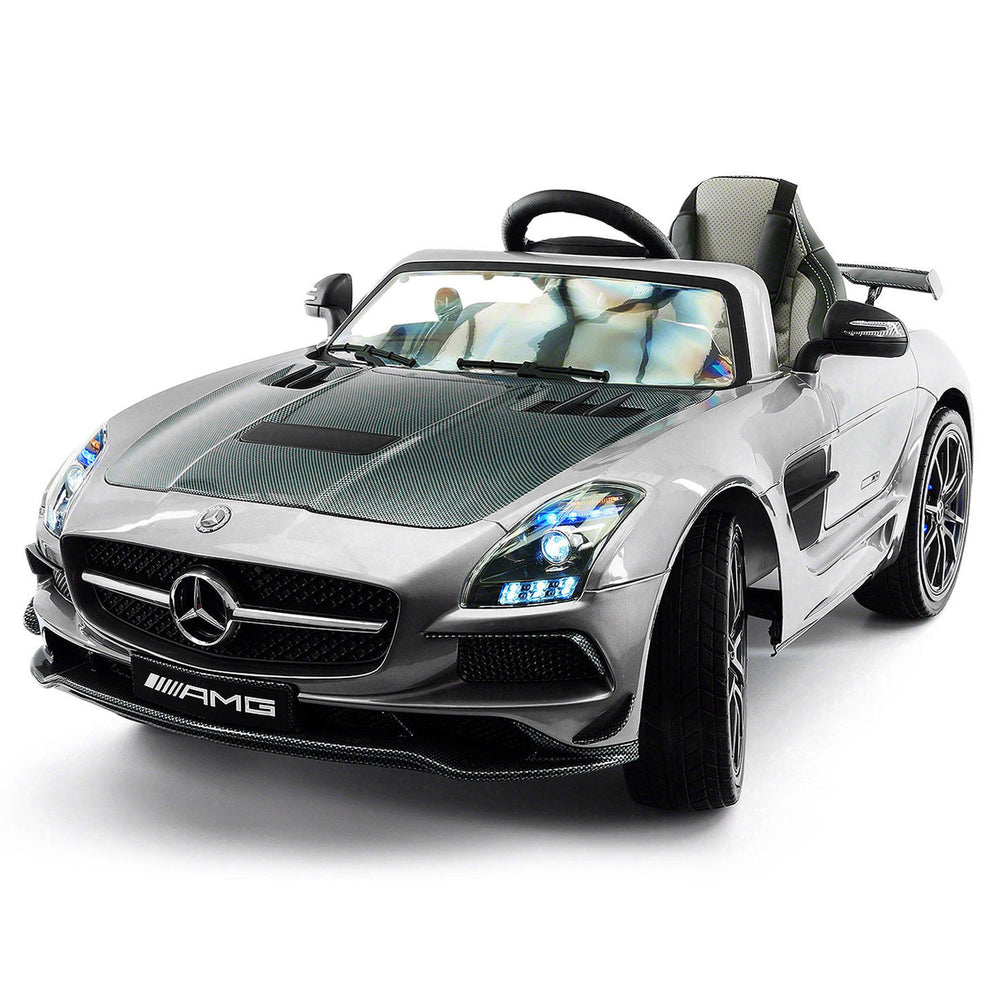 Moderno Kids Mercedes SLS AMG Final Edition 12V Kids Ride-On Car with Parental Remote | Gray Metallic