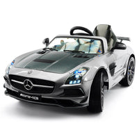 Moderno Kids Mercedes SLS AMG Final Edition 12V Kids Ride-On Car with Parental Remote | Gray Metallic