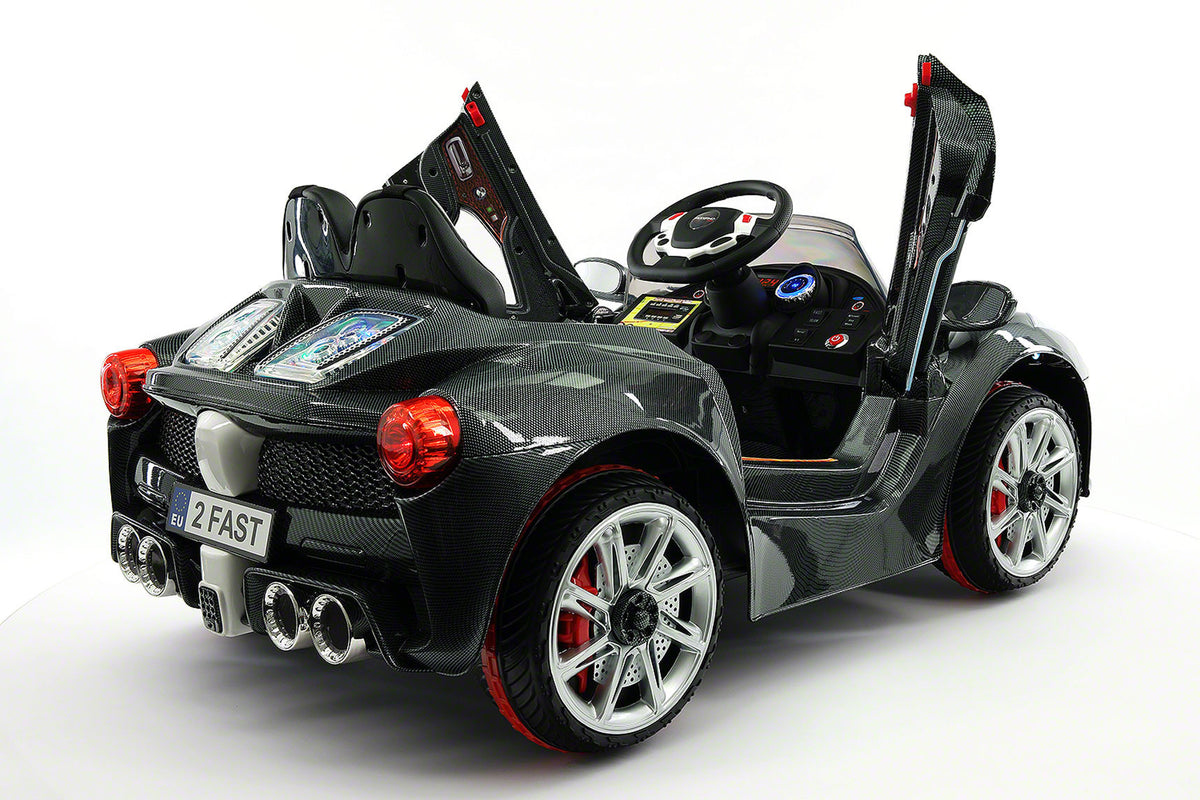 Moderno Kids Spider GT Kids 12V Ride-On Car with R/C Parental Remote | Carbon Black