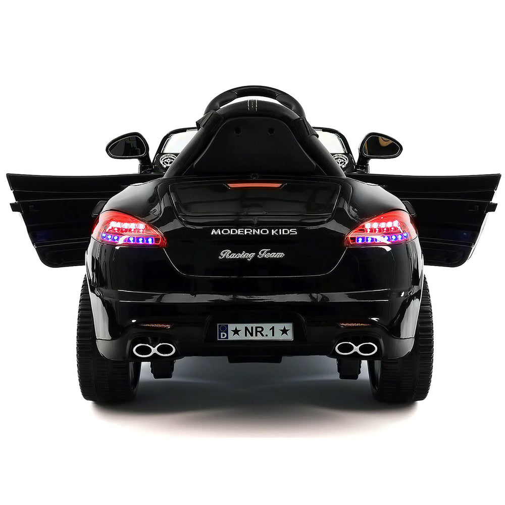 Moderno Kids Kiddie Roadster 12V Kids Electric Ride-On Car with R/C Parental Remote | Black Metallic