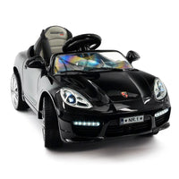 Moderno Kids Kiddie Roadster 12V Kids Electric Ride-On Car with R/C Parental Remote | Black Metallic