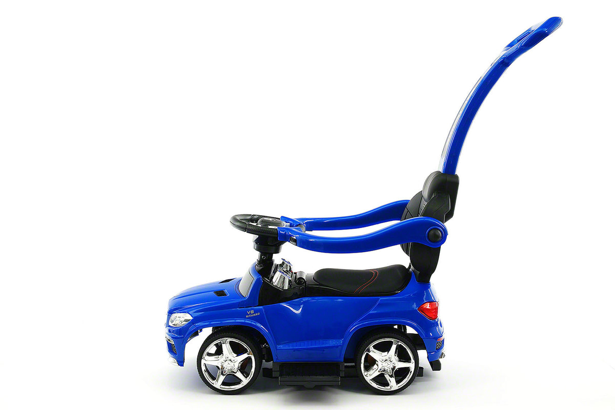 Moderno Kids Mercedes GL63 Kids Convertible Ride On Push and Foot to Floor Car | Blue
