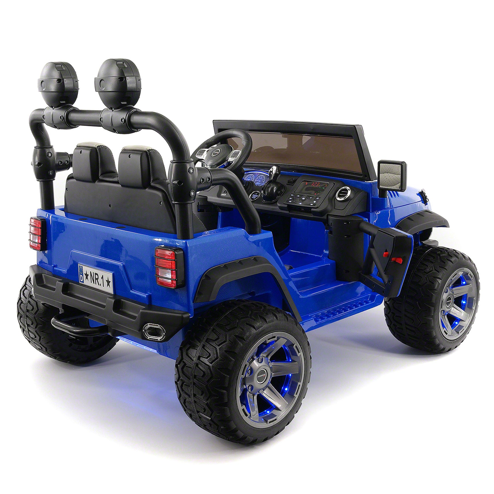 Moderno Kids Trail Explorer 12V Kids Ride-On Car Truck with R/C Parental Remote | Blue