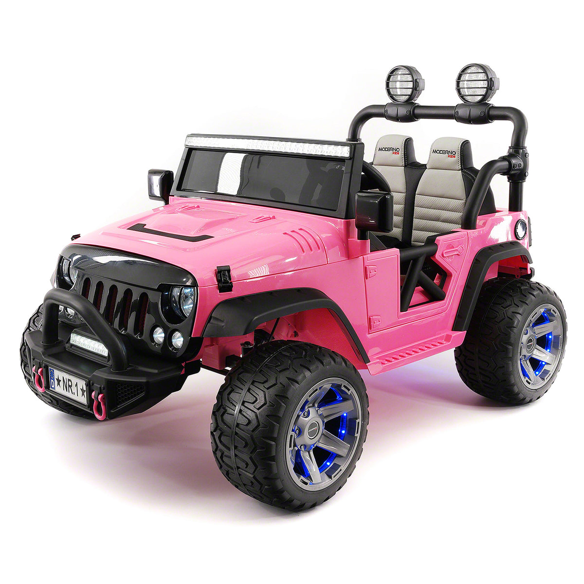 Moderno Kids Trail Explorer 12V Kids Ride-On Car Truck with R/C Parental Remote | Pink