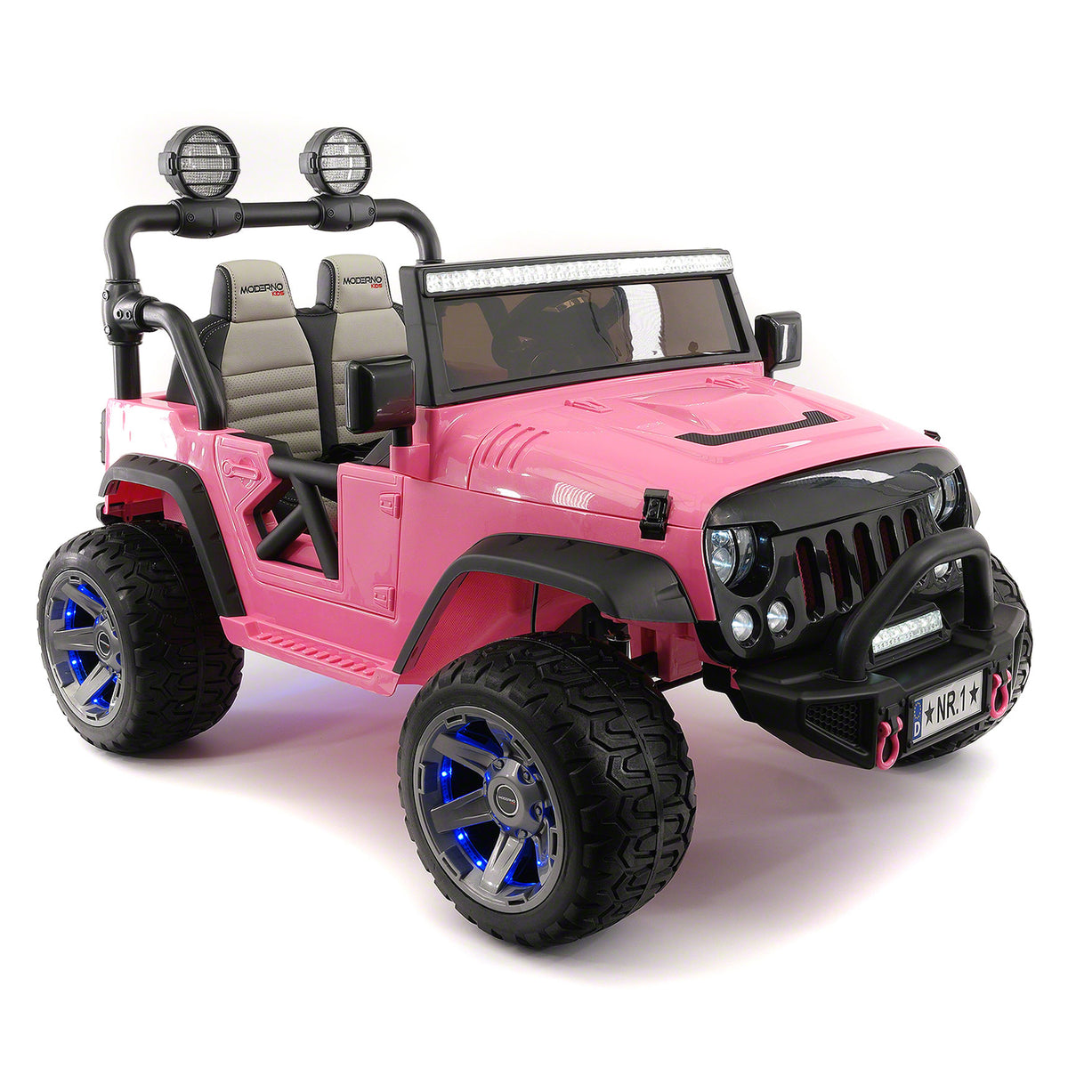 Moderno Kids Trail Explorer 12V Kids Ride-On Car Truck with R/C Parental Remote | Pink
