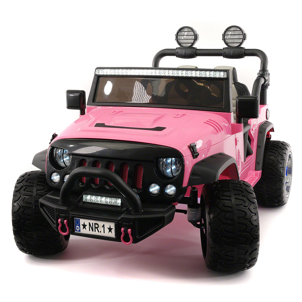 Moderno Kids Trail Explorer 12V Kids Ride-On Car Truck with R/C Parental Remote | Pink