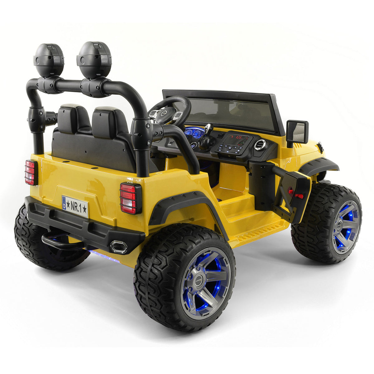 Moderno Kids Trail Explorer 12V Kids Ride-On Car Truck with R/C Parental Remote | Yellow