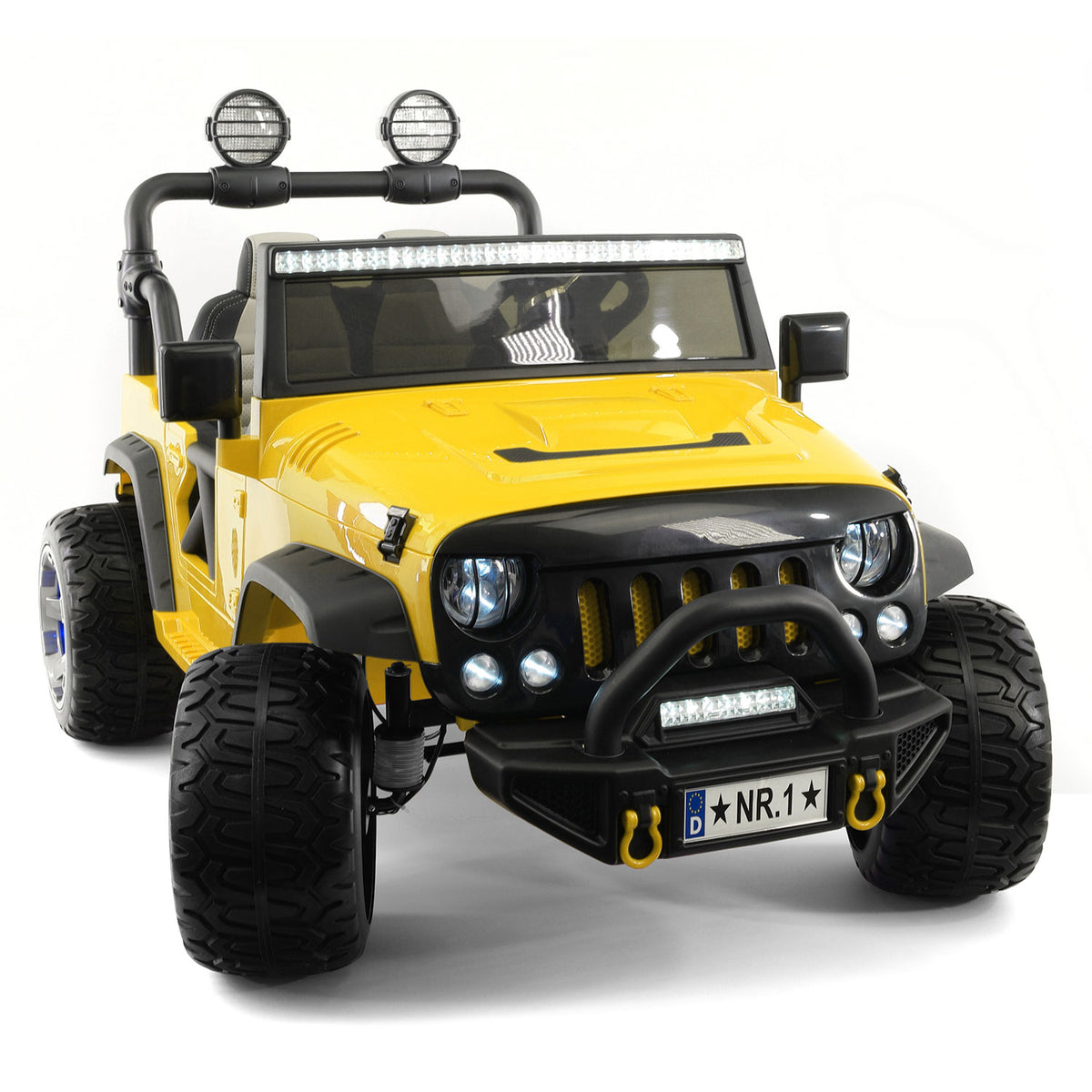 Moderno Kids Trail Explorer 12V Kids Ride-On Car Truck with R/C Parental Remote | Yellow