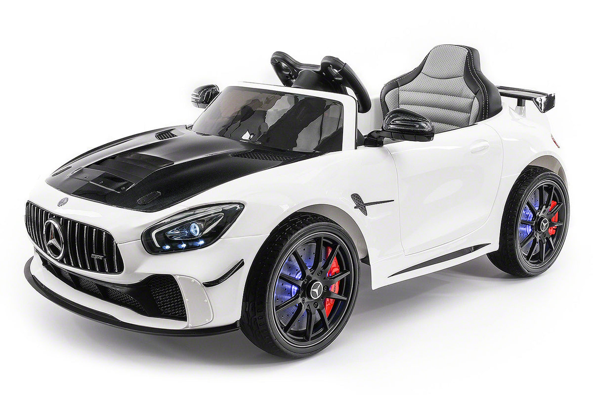 Moderno Kids Mercedes GT AMG 12V Kids Ride-On Car with Parental Remote | White
