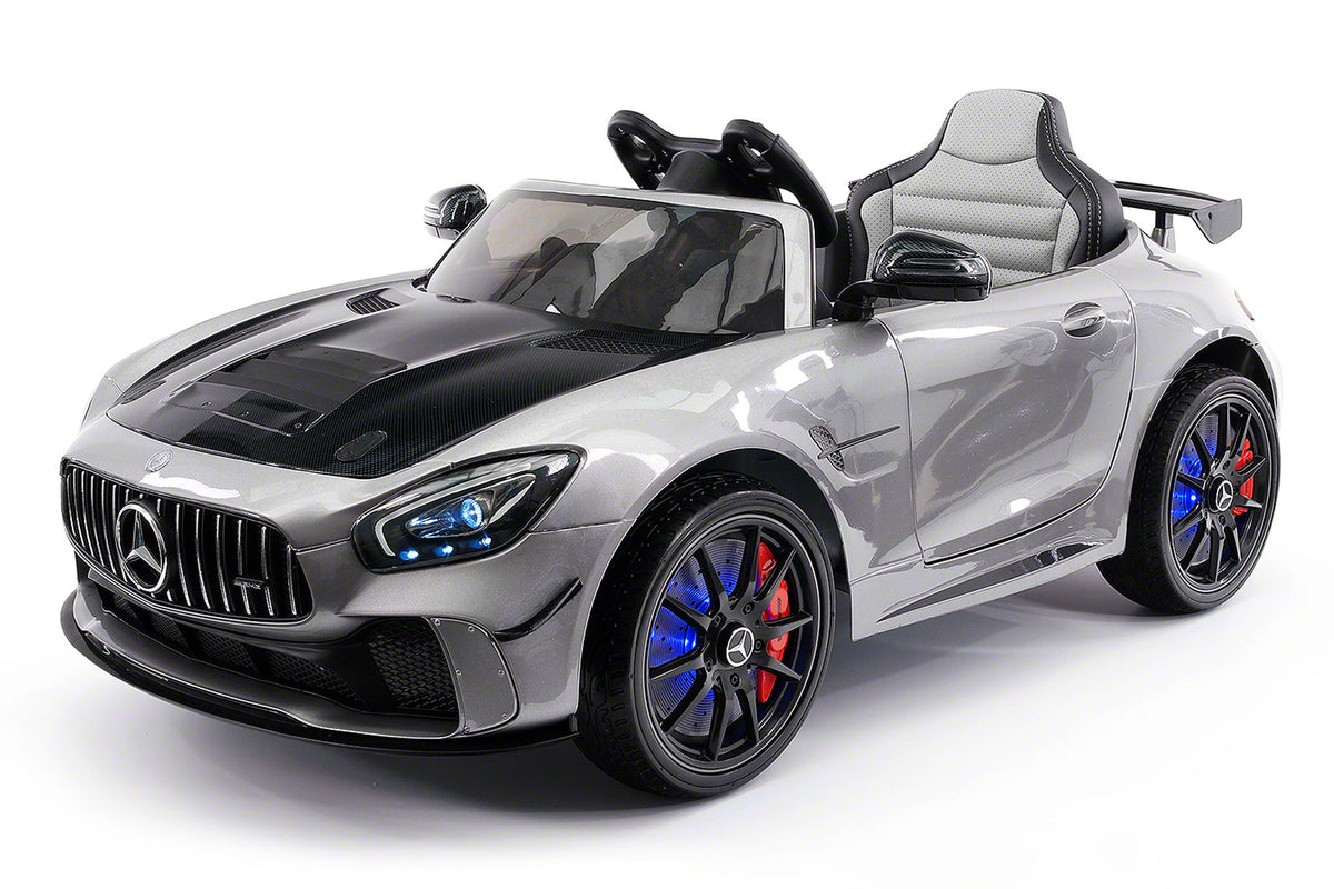 Moderno Kids Mercedes GT AMG 12V Kids Ride-On Car with Parental Remote | Gray Metallic