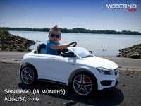 Moderno Kids Mercedes CLA45 12V Kids Ride-On Car with R/C Parental Remote | White