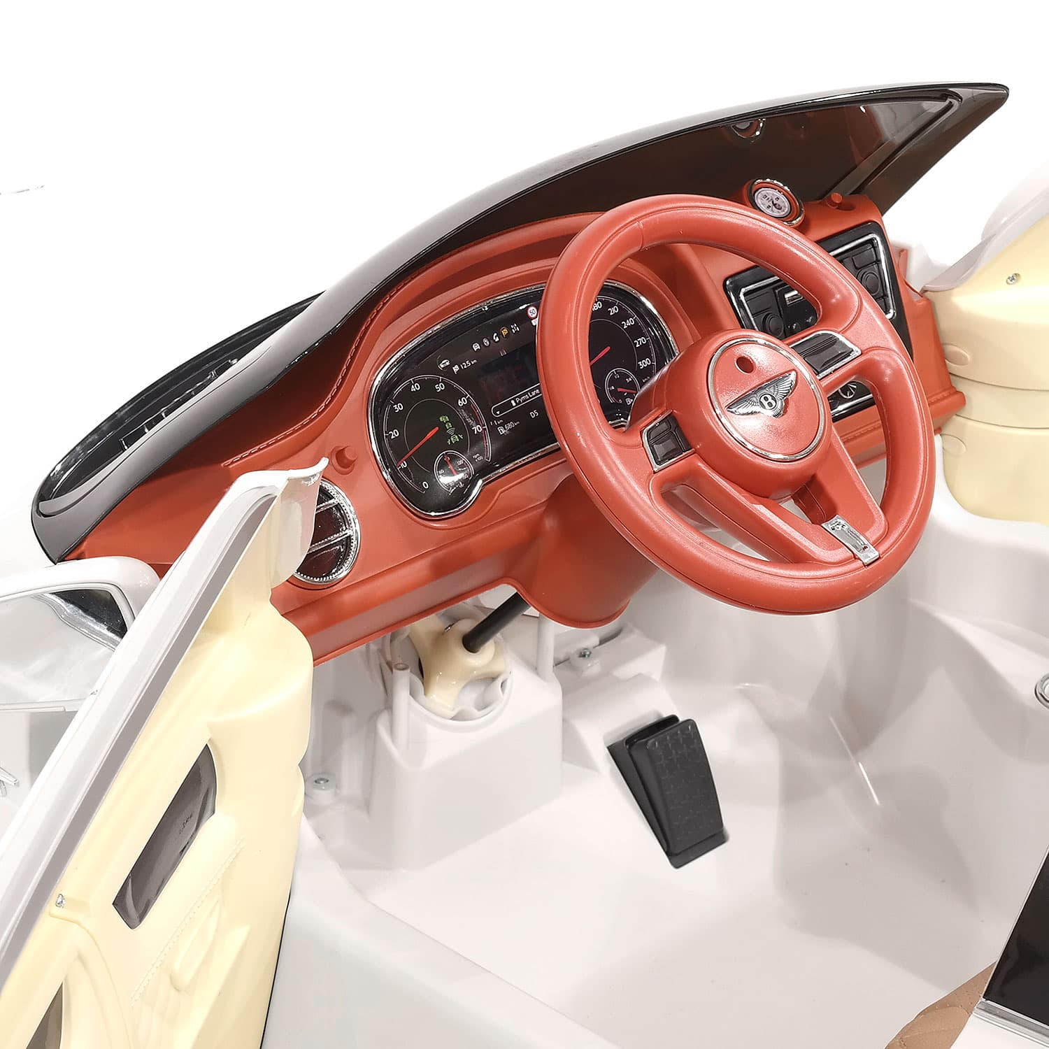 Moderno Kids Bentley Bentayga 12V Kids Ride on Car SUV with R/C Parental Remote Control | White