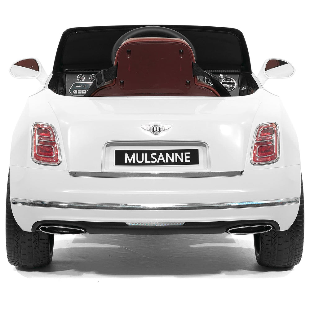 Moderno Kids Bentley Mulsanne 12V Kids Ride on Car with Parental Remote Control | White
