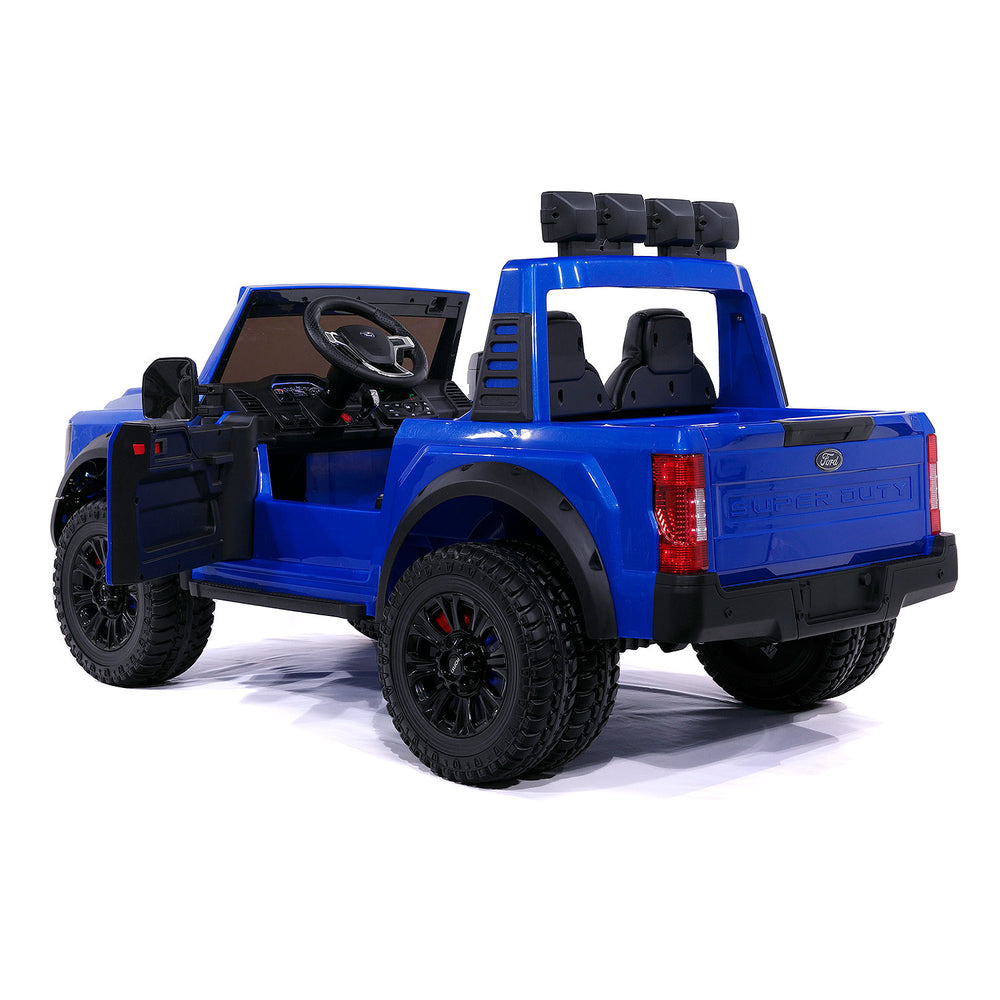 Moderno Kids Ford F450 Custom Edition 24V Kids Ride-On Car Truck with R/C Parental Remote | Blue